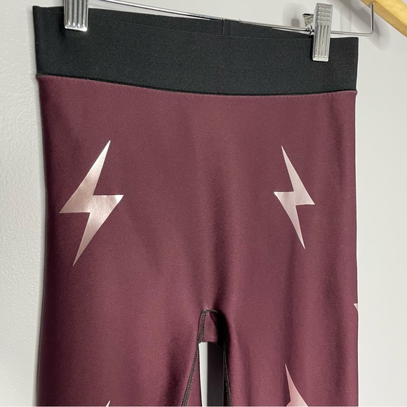 Ultracor High Lux Bolt Leggings Burgundy - Picture 6 of 10